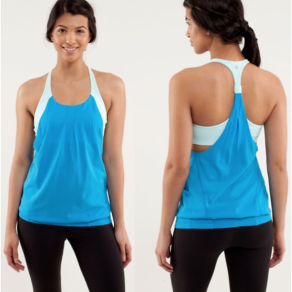 lululemon athletica Tops - 🍋Lululemon Practice Freely Tank Built in Bra Blue